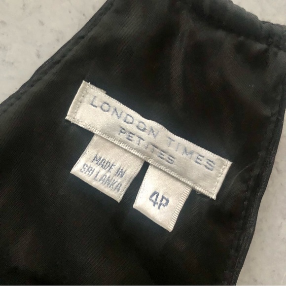 LONDON TIMES Retro 90's Style Floral Halter Fit & Flare Party Dress, 4P - Picture 3 of 10